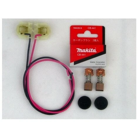 Makita 643814-0/643883-1 Original Kohlebürstenhalter Mit Kohlebürsten CB441+2 Kappen 1 Makita 643814-0/643883-1 Original Kohlebürstenhalter Mit Kohlebürsten CB441+2 Kappen