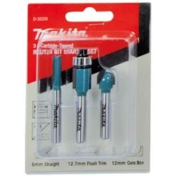 MAKITA 6mm Schaft 3 Stück Fräser-Set Für Oberfräse D-30209