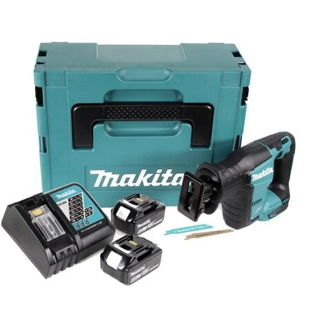 Makita DJR 188 RGJ Akku Reciprosäge 18 V Brushless Säbelsäge Im Makpac + 2x 6,0 Ah Akku + Ladegerät 1 Makita DJR 188 RGJ Akku Reciprosäge 18 V Brushless Säbelsäge Im Makpac + 2x 6,0 Ah Akku + Ladegerät