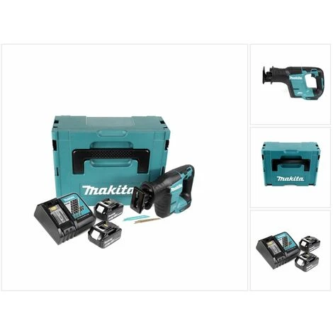Makita DJR 188 RGJ Akku Reciprosäge 18 V Brushless Säbelsäge Im Makpac + 2x 6,0 Ah Akku + Ladegerät 2 Makita DJR 188 RGJ Akku Reciprosäge 18 V Brushless Säbelsäge Im Makpac + 2x 6,0 Ah Akku + Ladegerät – Bild 2