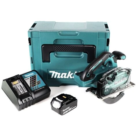 Makita DCS 553 RT1J Akku Metallhandkreissäge 18V 150 Mm Brushless + 1x Akku 5,0Ah + Ladegerät + Makpac 2 Makita DCS 553 RT1J Akku Metallhandkreissäge 18V 150 Mm Brushless + 1x Akku 5,0Ah + Ladegerät + Makpac – Bild 2