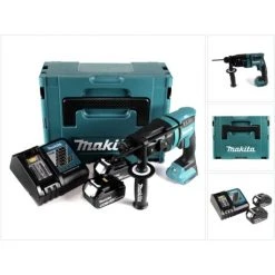 Makita DHR 182 RTJ Akku Bohrhammer 18V 1,7J SDS Plus Brushless + 2x Akku 5,0Ah + Ladegerät + Makpac -MAKITA SHOP 19363430 3