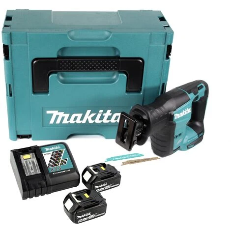 Makita DJR 188 RTJ Akku Reciprosäge 18 V Brushless Säbelsäge Im Makpac + 2x 5,0 Ah Akku + Ladegerät 2 Makita DJR 188 RTJ Akku Reciprosäge 18 V Brushless Säbelsäge Im Makpac + 2x 5,0 Ah Akku + Ladegerät – Bild 2