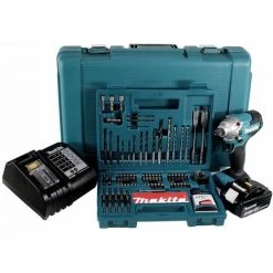 Makita DTD 156 SGK Akku Schlagschrauber 18V 155Nm 1/4" + 1x Akku 6,0Ah + Ladegerät + 100 Tlg. Bit Bohrer Set + Koffer -MAKITA SHOP 19365187 4