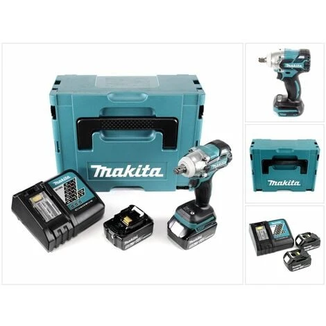 Makita DTW 285 RTJ Akku Schlagschrauber 18V 280Nm 1/2" Brushless + 2x Akku 5,0Ah + Ladegerät + Makpac 1 Makita DTW 285 RTJ Akku Schlagschrauber 18V 280Nm 1/2" Brushless + 2x Akku 5,0Ah + Ladegerät + Makpac