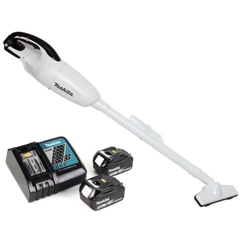 Makita DCL 180 RT W Akku Staubsauger 18 V Weiß + 2x Akku 5,0 Ah + Ladegerät 3 Makita DCL 180 RT W Akku Staubsauger 18 V Weiß + 2x Akku 5,0 Ah + Ladegerät – Bild 3