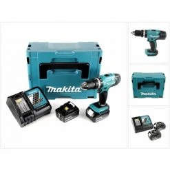 Makita DHP 453 RTJ Akku Schlagbohrschrauber 18V 42Nm + 2x Akkus 5,0Ah+ Ladegerät Im Makpac 2