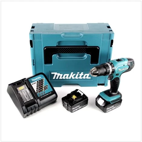Makita DHP 453 RTJ Akku Schlagbohrschrauber 18V 42Nm + 2x Akkus 5,0Ah+ Ladegerät Im Makpac 2 2 Makita DHP 453 RTJ Akku Schlagbohrschrauber 18V 42Nm + 2x Akkus 5,0Ah+ Ladegerät Im Makpac 2 – Bild 2
