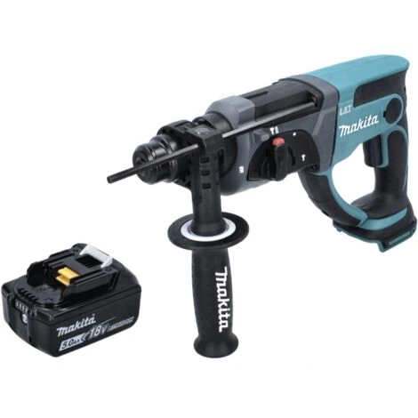 Makita DHR 202 T1 Akku Kombihammer 18 V 2,0 J SDS Plus + 1x Akku 5,0 Ah - Ohne Ladegerät 2 Makita DHR 202 T1 Akku Kombihammer 18 V 2,0 J SDS Plus + 1x Akku 5,0 Ah - Ohne Ladegerät – Bild 2