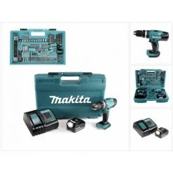 Makita DHP 453 FX12 Akku Schlagbohrschrauber 18V 42Nm + 1x 3,0Ah + Ladegerät + 101tlg Zubehör Set + Koffer 9 Makita DHP 453 FX12 Akku Schlagbohrschrauber 18V 42Nm + 1x 3,0Ah + Ladegerät + 101tlg Zubehör Set + Koffer -MAKITA SHOP 19378905 5