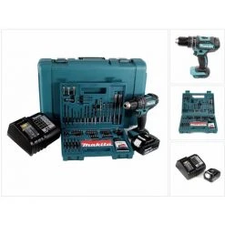 Makita DHP 482 SGK Akku Schlagbohrschrauber 18V 62Nm + 1x Akku 6,0Ah + Ladegerät + 100 Tlg. Bit Bohrer Set + Koffer -MAKITA SHOP 19379017 4