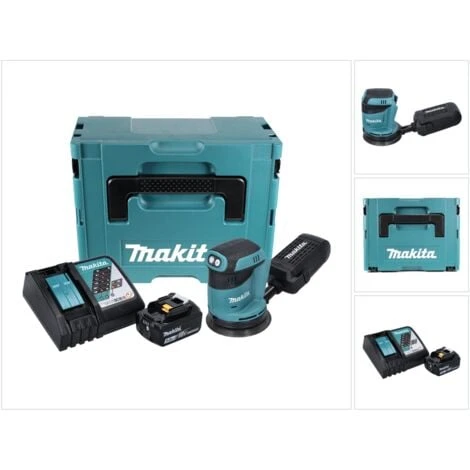 Makita DBO 180 RT1J Akku Exzenterschleifer 18 V 125 Mm + 1x Akku 5,0 Ah + Ladegerät + Makpac 1 Makita DBO 180 RT1J Akku Exzenterschleifer 18 V 125 Mm + 1x Akku 5,0 Ah + Ladegerät + Makpac