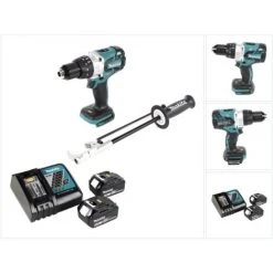 Makita DHP 481 RG Akku Schlagbohrschrauber 18 V 115 Nm Brushless + 2x Akku 6,0 Ah + Ladegerät