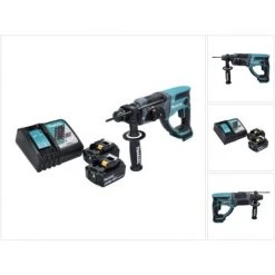 Makita DHR 202 RG Akku Kombihammer 18 V 2,0 J SDS Plus + 2x Akku 6,0 Ah + Ladegerät