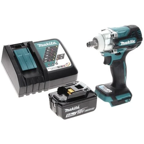 Makita DTW 300 RT1 Akku Schlagschrauber 18 V 330 Nm 1/2" Brushless + 1x Akku 5,0 Ah + Ladegerät 4 Makita DTW 300 RT1 Akku Schlagschrauber 18 V 330 Nm 1/2" Brushless + 1x Akku 5,0 Ah + Ladegerät – Bild 4