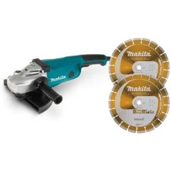 MAKITA Ø230 Mm 2200W Schleifmaschine + 2 NEBULA 230mm Diamantscheiben - LOT0131
