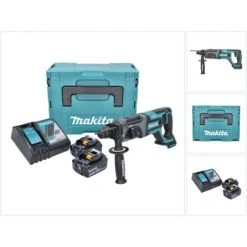 Makita DHR 241 RGJ Akku Bohrhammer 18 V 2,0 J SDS Plus + 2x Akku 6,0 Ah + Ladegerät + Makpac