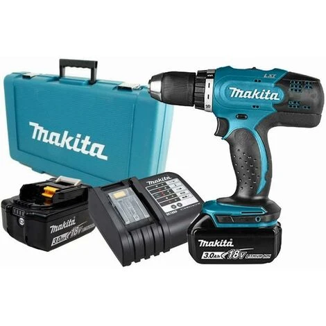 MAKITA 18V 3.0Ah Bohrschraubendreher + 2 Batterien, Ladegerät, Im Koffer - DDF453SFE 1 MAKITA 18V 3.0Ah Bohrschraubendreher + 2 Batterien, Ladegerät, Im Koffer - DDF453SFE