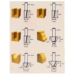 Makita Fräser Set 8 Mm 6 Stk. ( D-53540 ) Für Holz -MAKITA SHOP 29450414 3