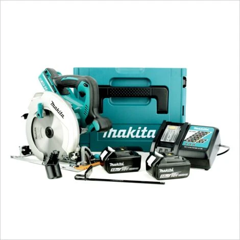 Makita DHS 710 RTJ 36 V Akku Li-Ion Handkreissäge 190 Mm Im Makpac Mit Einlage + Ladegerät + 2x 5,0 Ah Akku 2 Makita DHS 710 RTJ 36 V Akku Li-Ion Handkreissäge 190 Mm Im Makpac Mit Einlage + Ladegerät + 2x 5,0 Ah Akku – Bild 2
