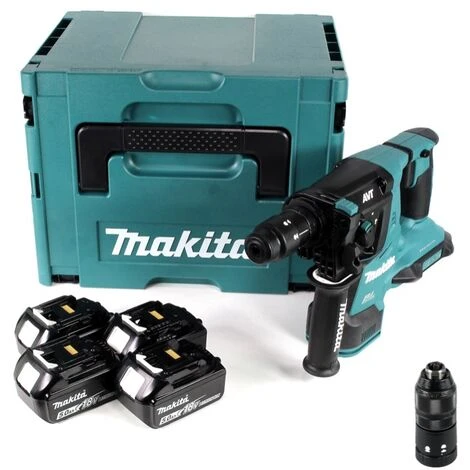 Makita DHR 281 T4J Akku Kombihammer 36V (2x 18V) 2,8J SDS Plus Brushless + 4x Akku 5,0Ah + Makpac - Ohne Ladegerät 4 Makita DHR 281 T4J Akku Kombihammer 36V (2x 18V) 2,8J SDS Plus Brushless + 4x Akku 5,0Ah + Makpac - Ohne Ladegerät – Bild 4
