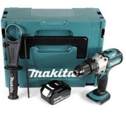 Makita DHP 451 18 V 3. Gang Li-Ion Akku Schlagbohrschrauber Im Makpac + 1x 5,0 Ah Akku - Ohne Ladegerät -MAKITA SHOP 29981135 4