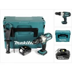 Makita DHP 451 18 V 3. Gang Li-Ion Akku Schlagbohrschrauber Im Makpac + 1x 5,0 Ah Akku - Ohne Ladegerät -MAKITA SHOP 29981135 5