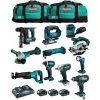 MAKITA Kit MK1101 (DDF482+DHR171+ DGA504+ DTD152+ DJV182+ DSS610+ DJR186+ DBO180+ DTM51+ DML802+ DTW190+3x5,0Ah+DC18RD+2xLXT600)