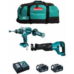 MAKITA Kit MK209 (DHP481 + DJR186 + 2 X 5,0 Ah + DC18RC + LXT600)