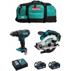 MAKITA Kit MK203 (DHP482 + DSS610 + 2 X 5,0 Ah + DC18RC + LXT600)