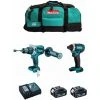 MAKITA Kit MK211 (DHP481 + DTD152 + 2 X 5,0 Ah + DC18RC + LXT600)