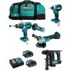 MAKITA Kit MK402 (DHP481 + DHR171 + DGA504 + DTD153 + 2 X 5,0 Ah + DC18RC + LXT600)