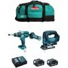 MAKITA Kit MK207 (DHP481 + DJV182 + 2 X 5,0 Ah + DC18RC + LXT600)