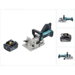 Makita DPJ 180 G1 Akku Nutfräse 18 V 100 Mm + 1x Akku 6,0 Ah - Ohne Ladegerät