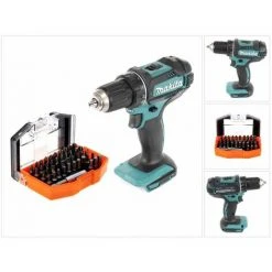 Makita DDF 482 Z Akku Bohrschrauber 18 V 62 Nm + 44 Tlg. Bit Set - Ohne Akku, Ohne Ladegerät