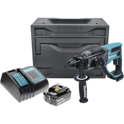 Makita DHR 202 SG1X Akku Kombihammer 18 V 2,0 J SDS Plus + 1x Akku 6,0 Ah + Ladegerät + Makbox 2 Makita DHR 202 SG1X Akku Kombihammer 18 V 2,0 J SDS Plus + 1x Akku 6,0 Ah + Ladegerät + Makbox – Bild 2