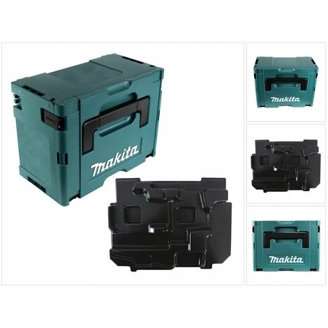 Makita MAKPAC 3 Werkzeugkoffer Mit Einlage Für BJV DJV 141 181 ( 821551-8 + 837789-5 ) 2 Makita MAKPAC 3 Werkzeugkoffer Mit Einlage Für BJV DJV 141 181 ( 821551-8 + 837789-5 ) – Bild 2