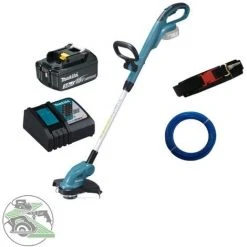 Makita Akku Rasentrimmer DUR181Z 18V + BL1850B Akkupack 5,0Ah + Ladegerät DC18RC