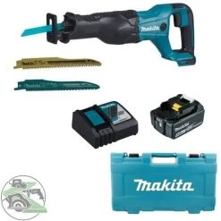 Makita Akku-Reciprosäge 18 V DJR186ZK + Akku 5,0 Ah BL 1850B + Ladegerät DC18RC