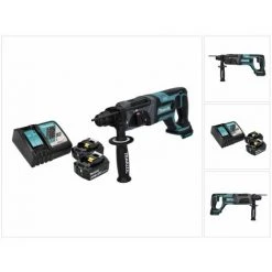 Makita DHR 241 RG Akku Bohrhammer 18 V 2,0 J SDS Plus + 2x Akku 6,0 Ah + Ladegerät