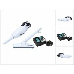 Makita DCL 181 FRG1W Akku Staubsauger 18 V Weiß + 1x Akku 6,0 Ah + Ladegerät