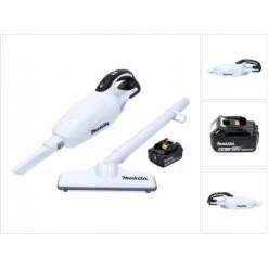 Makita DCL 181 FG1W Akku Staubsauger 18 V Weiß + 1x Akku 6,0 Ah - Ohne Ladegerät