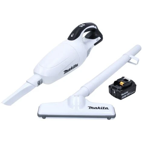 Makita DCL 181 FG1W Akku Staubsauger 18 V Weiß + 1x Akku 6,0 Ah - Ohne Ladegerät 2 Makita DCL 181 FG1W Akku Staubsauger 18 V Weiß + 1x Akku 6,0 Ah - Ohne Ladegerät – Bild 2