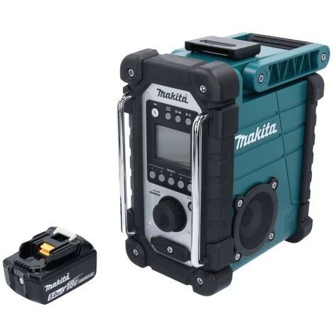 Makita DMR 107 T1 Akku Baustellen Radio 7,2 - 18 V + 1x Akku 5,0 Ah - Ohne Ladegerät 4 Makita DMR 107 T1 Akku Baustellen Radio 7,2 - 18 V + 1x Akku 5,0 Ah - Ohne Ladegerät – Bild 4