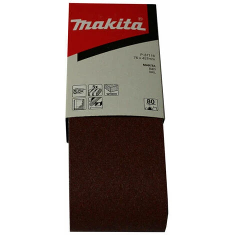 Makita Schleifband 457 X 76 Mm K80 Inhalt 5 Stk. 1 Makita Schleifband 457 X 76 Mm K80 Inhalt 5 Stk.