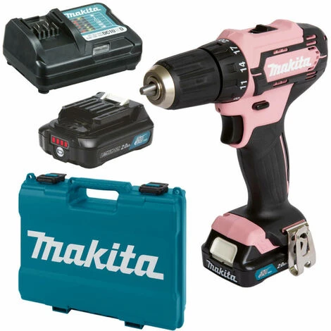 Makita DF333DWAP2 Akku Bohrschrauber Pink 12V Li-Ion Cxt 1 Makita DF333DWAP2 Akku Bohrschrauber Pink 12V Li-Ion Cxt