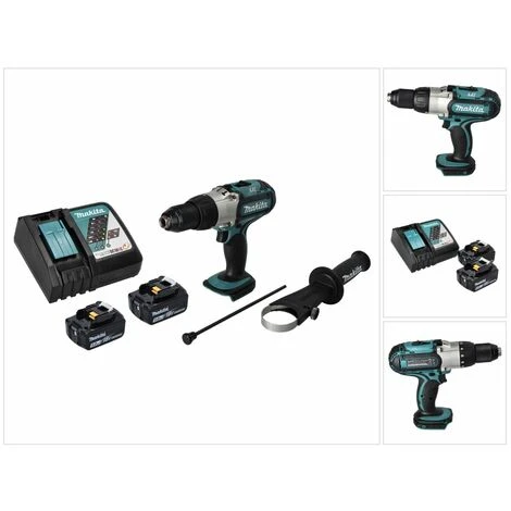 Makita DHP 451 RT Akku Schlagbohrschrauber 18 V 80 Nm + 2x Akku 5,0 Ah + Ladegerät 1 Makita DHP 451 RT Akku Schlagbohrschrauber 18 V 80 Nm + 2x Akku 5,0 Ah + Ladegerät