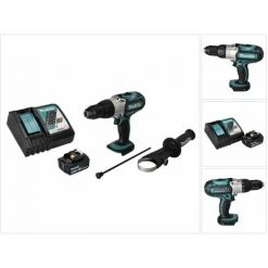 Makita DHP 451 RT1 Akku Schlagbohrschrauber 18 V 80 Nm + 1x Akku 5,0 Ah + Ladegerät