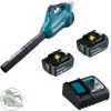 Makita Akku-Gebläse 2x 18 V DUB362Z + 2x Akku 5,0 Ah BL1850b + Ladegerät DC18RC