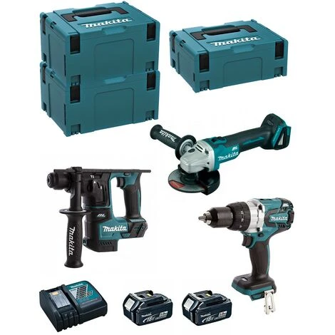 MAKITA Kit MK310RTJ (DHR171 + DHP481 + DGA504 + 2 X 5,0 Ah + DC18RC + MAKPAC 2 + 2 X MAKPAC 3) 1 MAKITA Kit MK310RTJ (DHR171 + DHP481 + DGA504 + 2 X 5,0 Ah + DC18RC + MAKPAC 2 + 2 X MAKPAC 3)